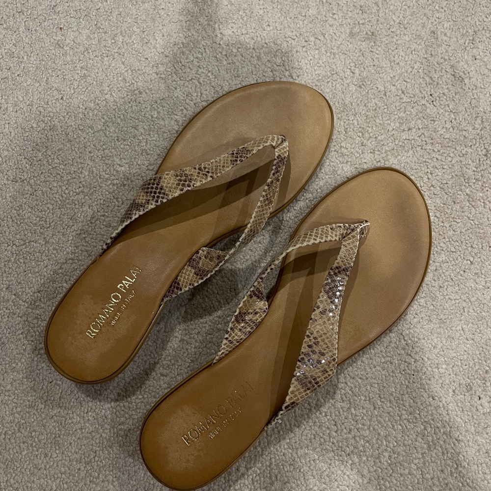 Real Leather Romano Palai Kitten Wedges